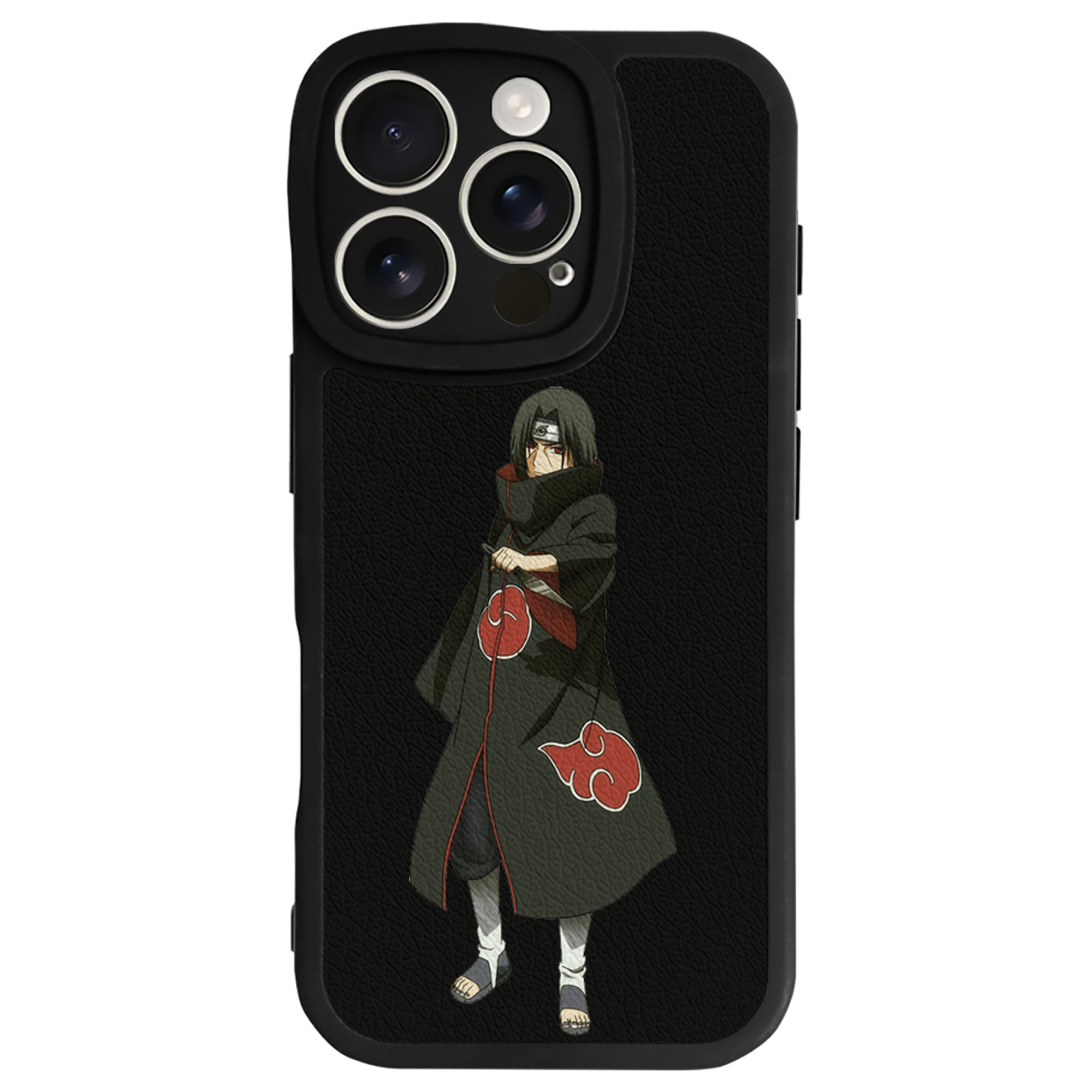 （画像用） NARUTO -ナルト- うちは イタチ Uchiha Itachi 【iPhone 16シリーズ対応】シリコンスマホケース（レザー調） 材質：シリコン